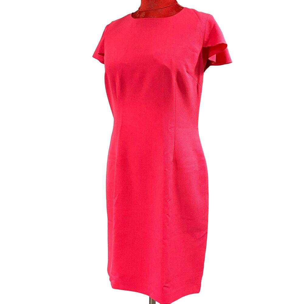 Karl Lagerfeld Paris pink cap sleeve sheath dress size 8 party classic feminine